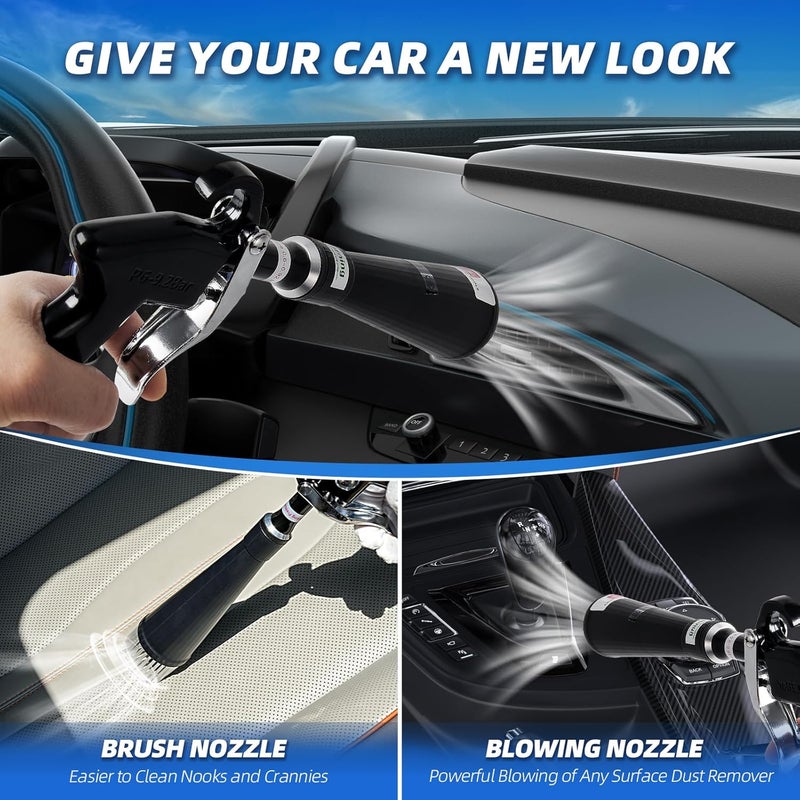 Aurorasters Tornado Car Cleaning Gun,Air Blow Gun Quickly Removes Surface Dirt and Dust,Works with Air Compressor - Image 2